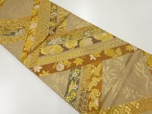 リサイクル　蒔絵裂合文織出し袋帯